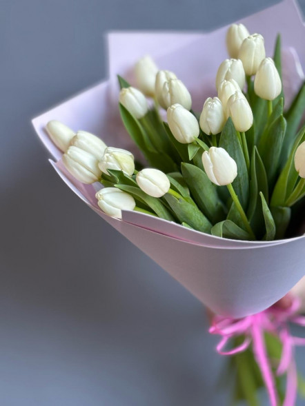 21 белый тюльпан в Симферополе